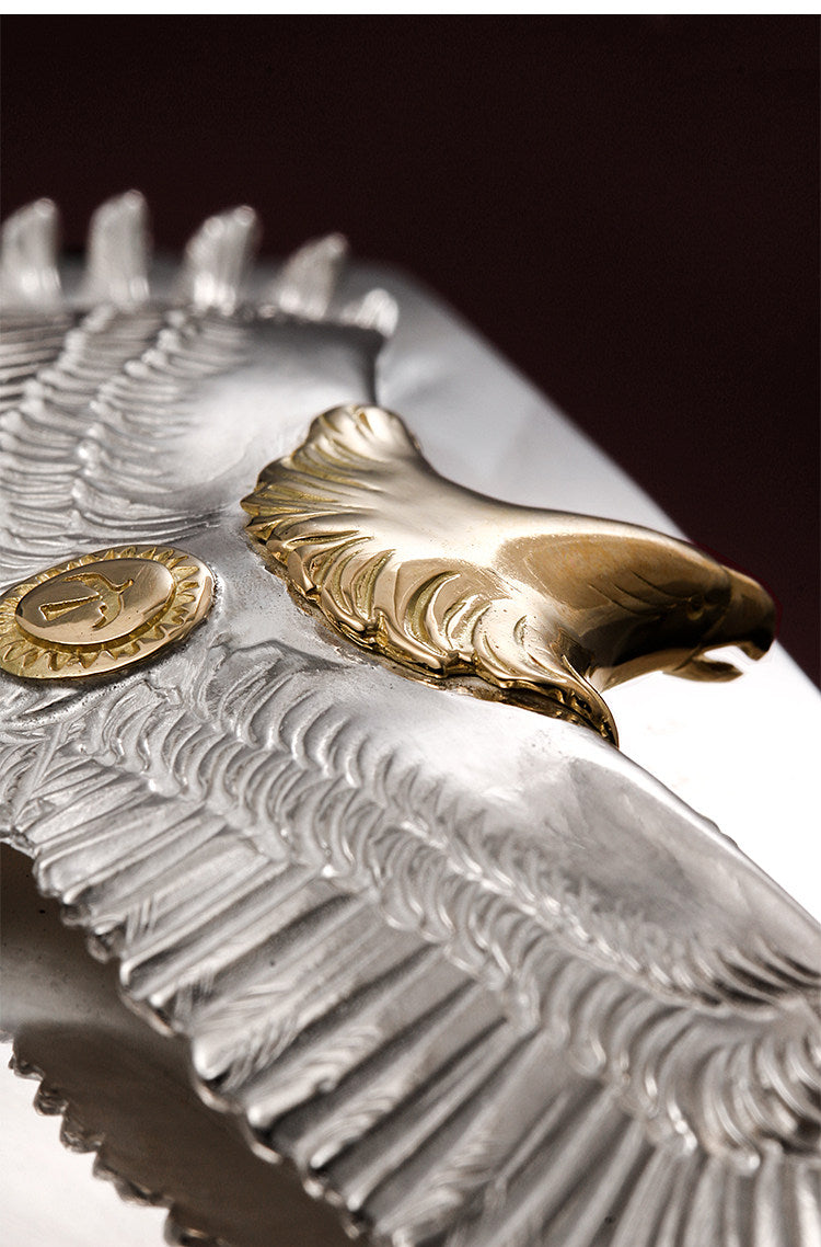 Falcon Silver Crocodile Leather Biker Belt — detail view 12