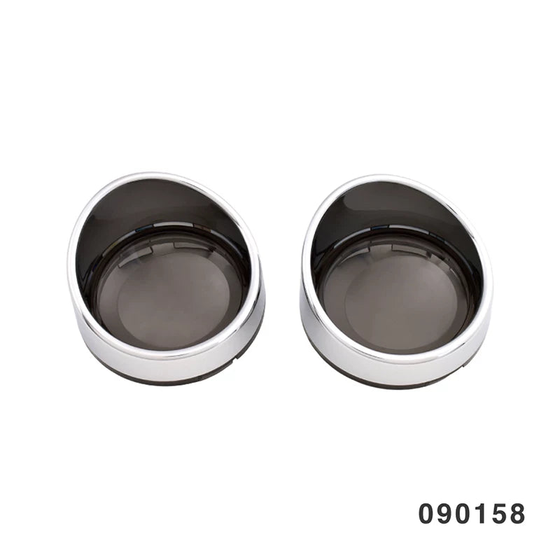 Fangster 090158 chrome turn signal housings with smoked lenses