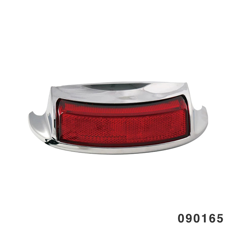 Fangster 090165 red lens rear fender LED light with chrome housing