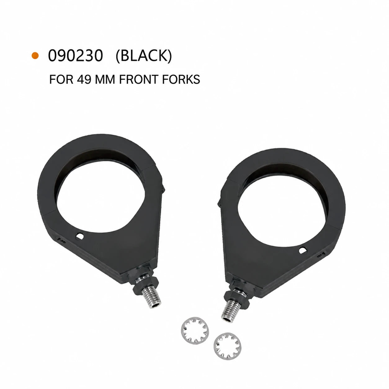 Fangster 090230 black turn signal relocation brackets for 49 mm front forks