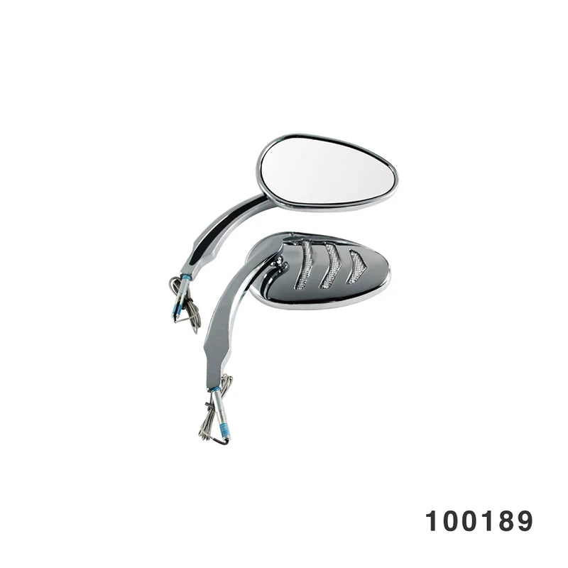 Fangster 100189 chrome mirrors with three integrated LED light strips
