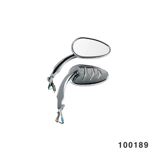 Fangster 100189 chrome mirrors with three integrated LED light strips