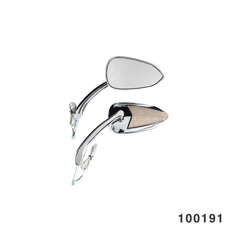Fangster 100191 chrome mirrors with single integrated LED light strip