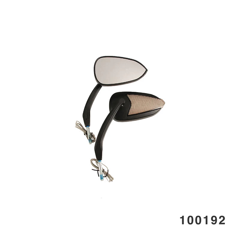 Fangster 100192 black mirrors with single integrated LED light strip