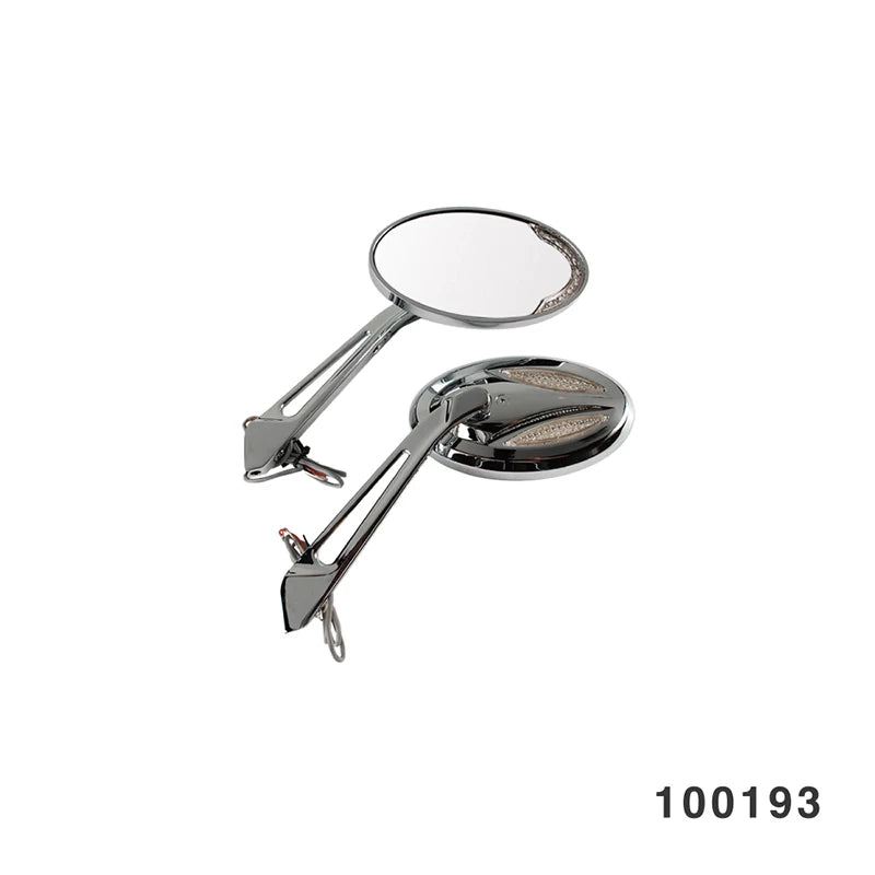 Fangster 100193 chrome mirrors with dual-sided integrated LEDs