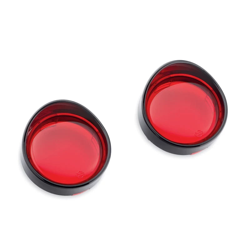 Fangster 73344-09 black rear turn signal housings with red lenses