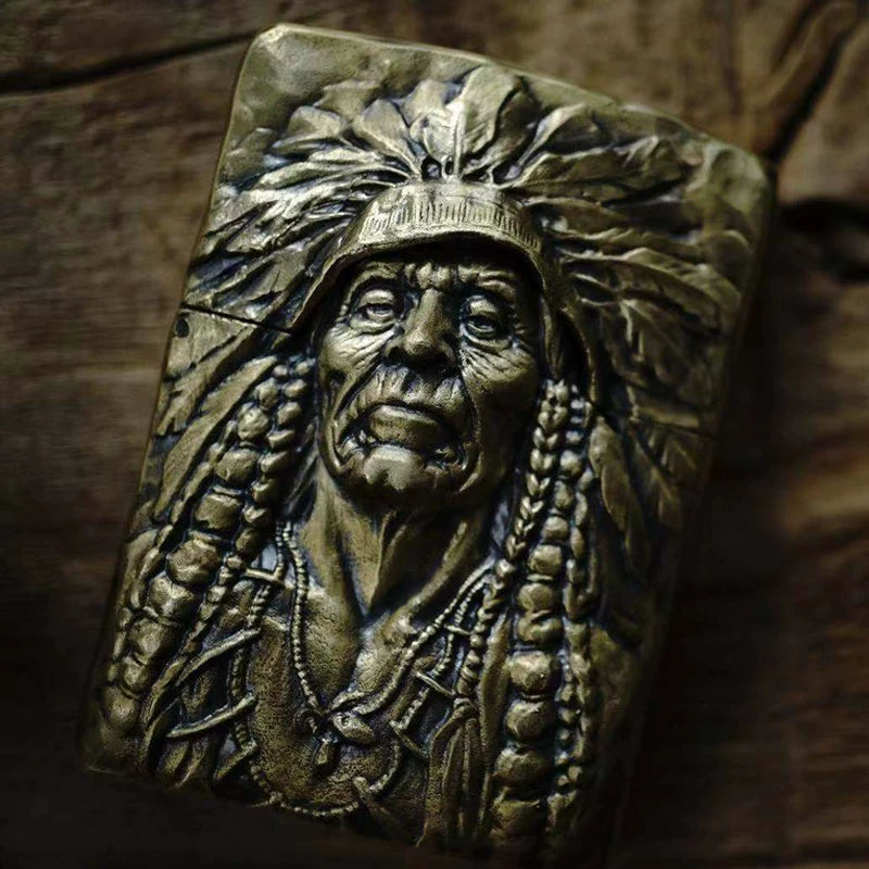 Fearless Chief Hand-Carved Biker Lighter Case 2 product angle