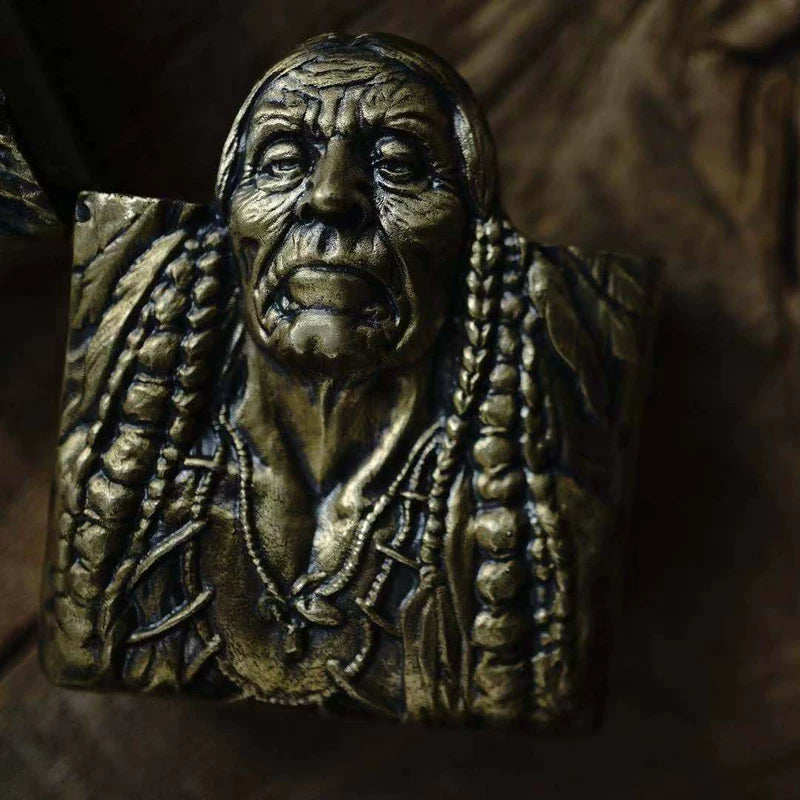 Fearless Chief Hand-Carved Biker Lighter Case 3 detail view