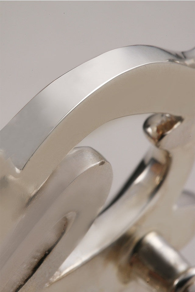 Floral Silver Leather Biker Belt — detail view 9