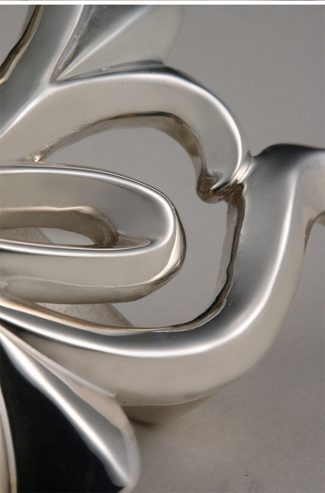 Floral Silver Leather Biker Belt — detail view 10