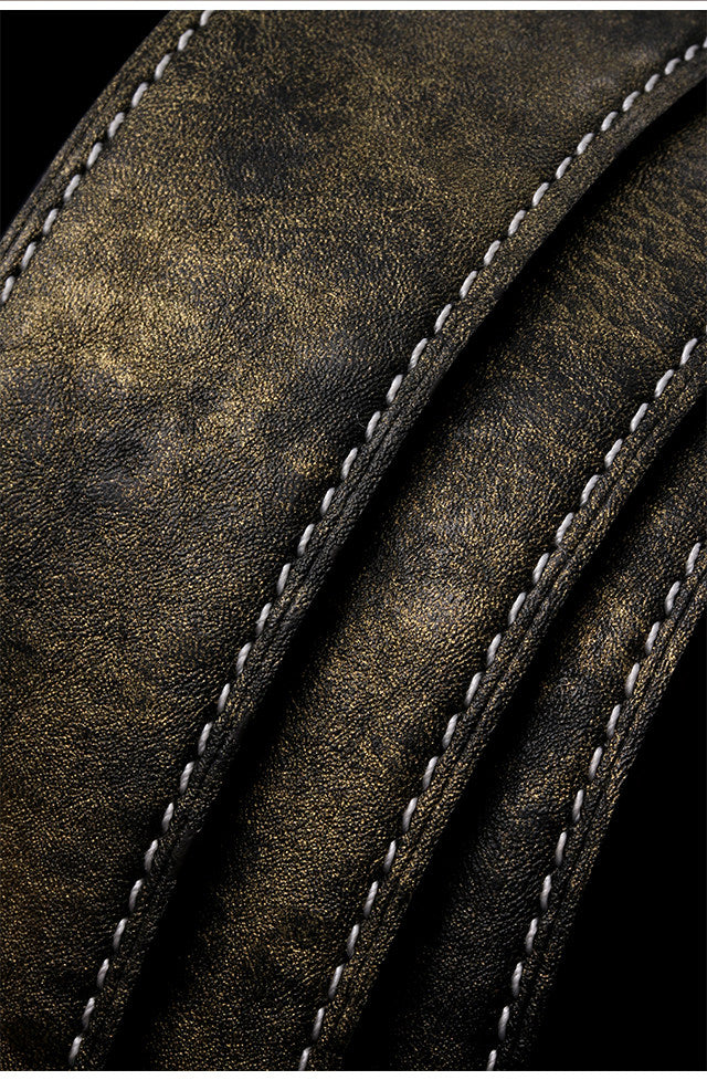 Floral Silver Leather Biker Belt — detail view 12