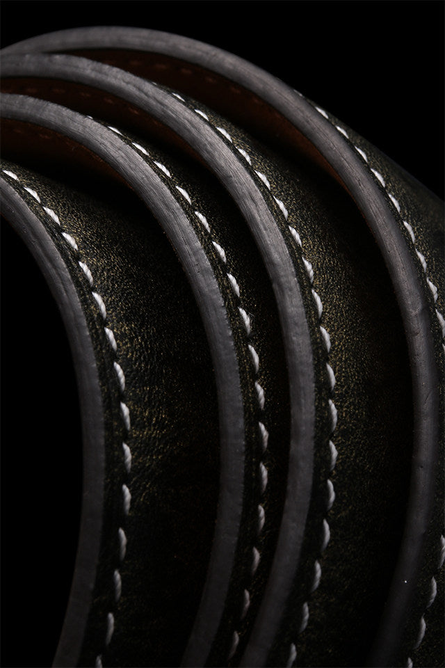 Floral Silver Leather Biker Belt — detail view 13