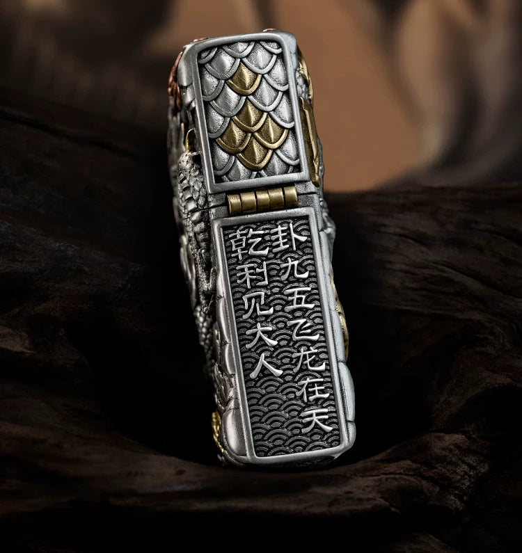 Flying Dragon 3D Relief Biker Lighter – clean product detail view 1