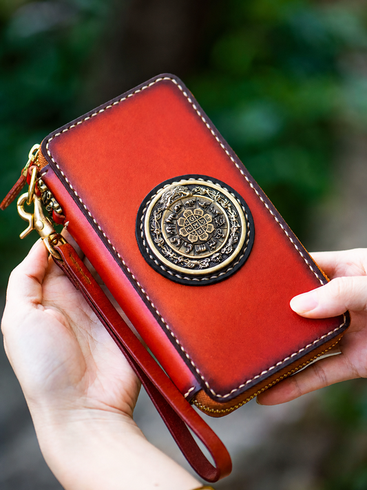 fortune nine palace leather biker wallet 1