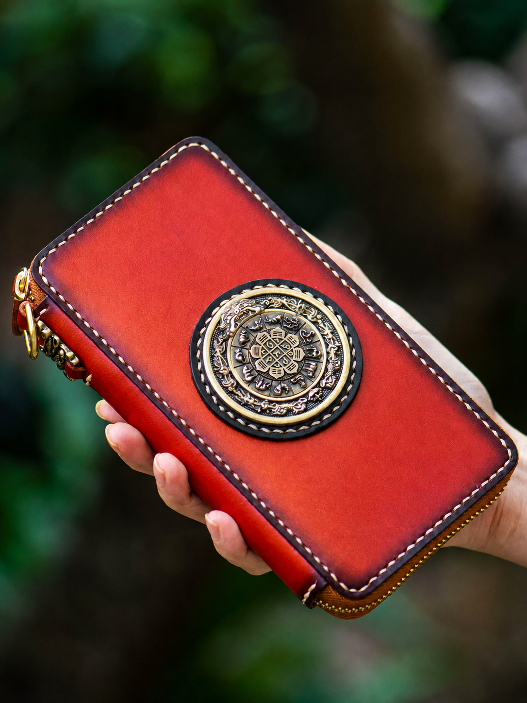fortune nine palace leather biker wallet 4
