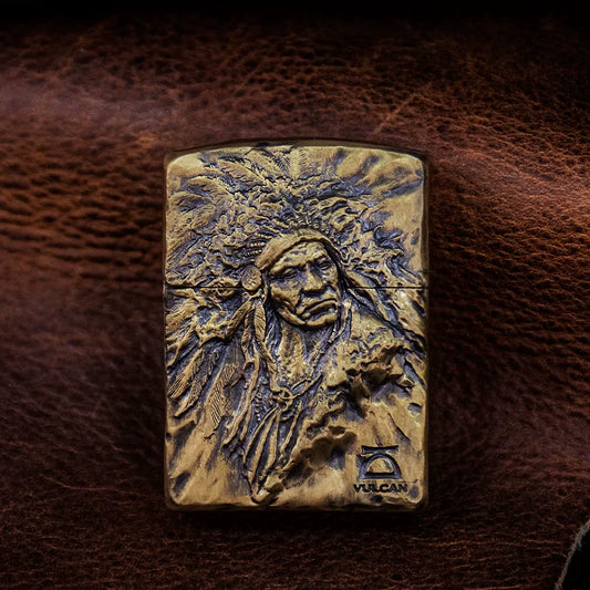 Gazing Chief Hand-Carved Biker Lighter Case 2 product angle