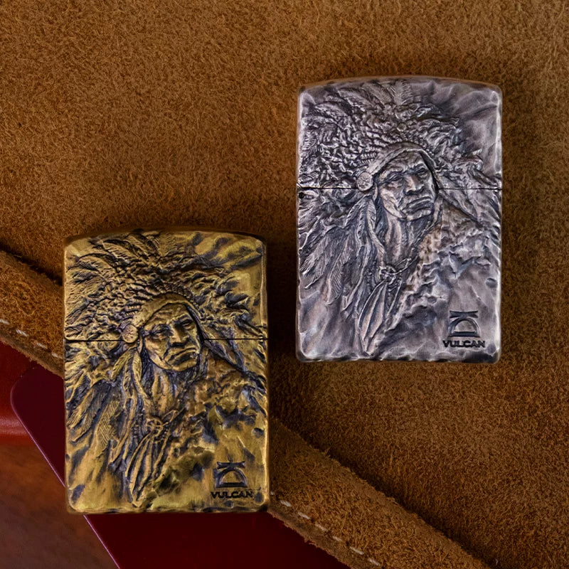 Gazing Chief Hand-Carved Biker Lighter Case 3 product angle