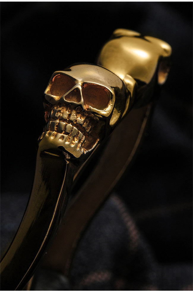 Ghost Rider Skull Ostrich Leather Biker Belt — detail view 12