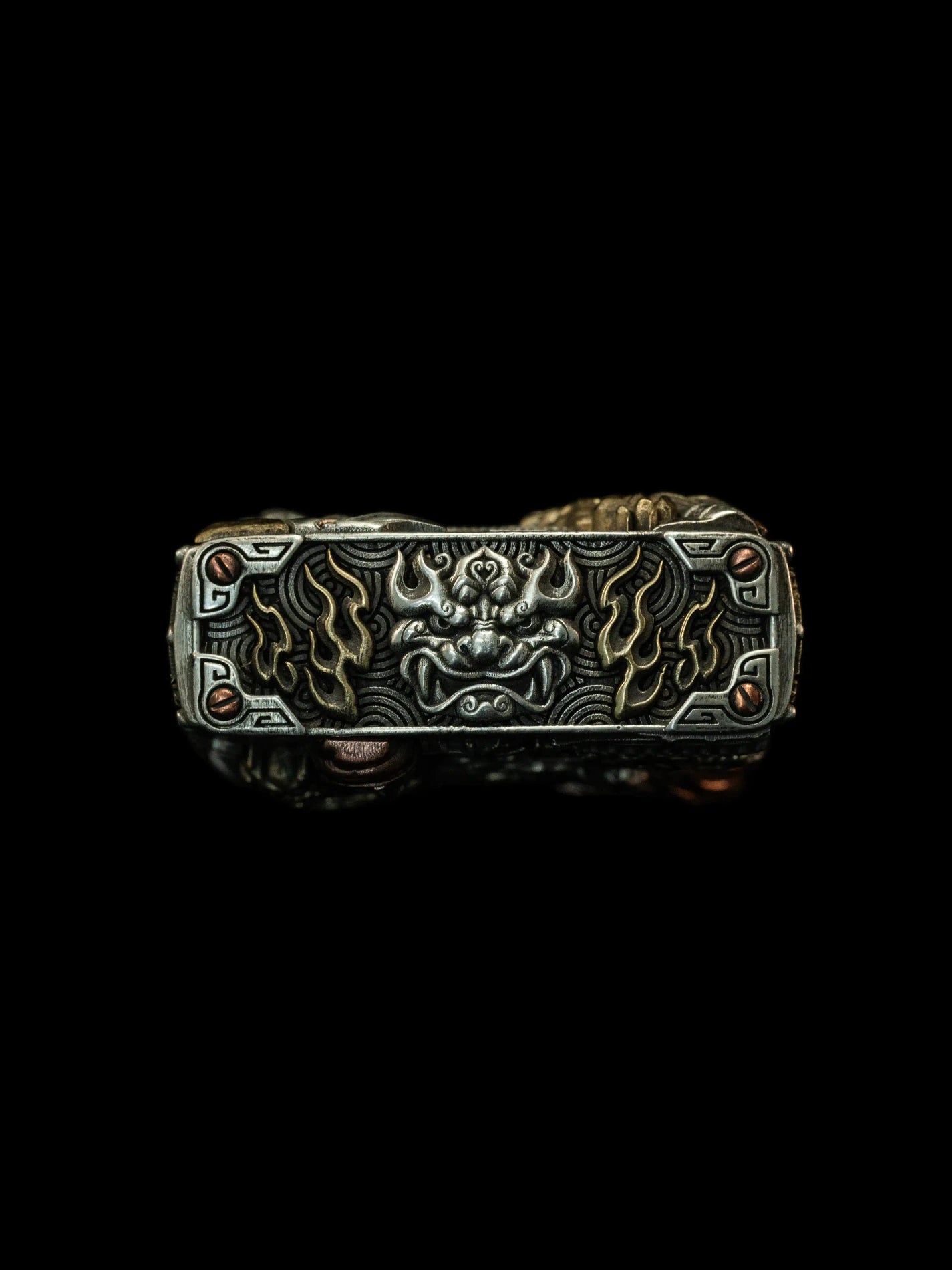 Guan Yu Slays Hua Xiong 3D Relief Biker Lighter – clean product detail view 2