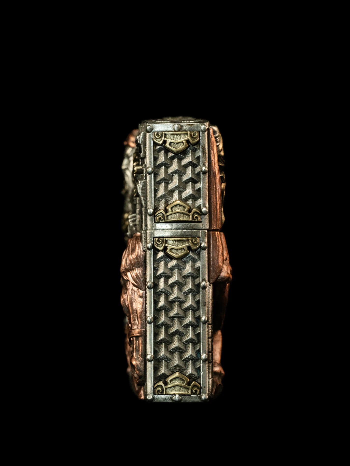 Guan Yu Slays Hua Xiong 3D Relief Biker Lighter – clean product detail view 3