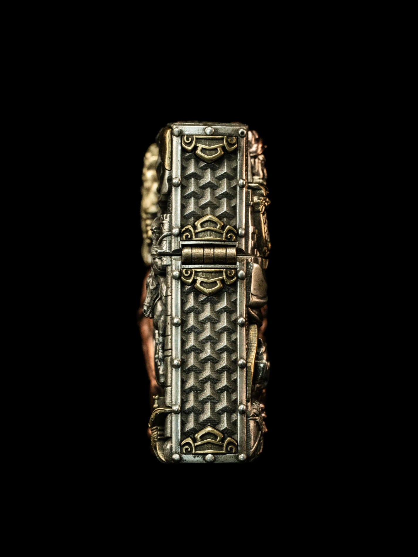 Guan Yu Slays Hua Xiong 3D Relief Biker Lighter – clean product detail view 4