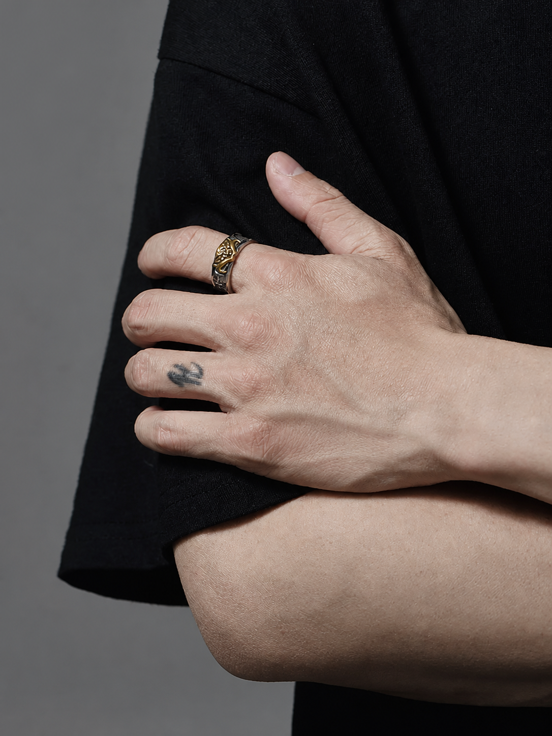 Guardian Beast Sterling Silver Biker Ring - product view 4