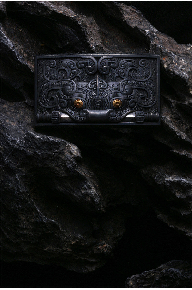Guardian Beast Sword Silver Biker Belt — detail view 3