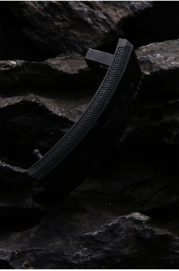 Guardian Beast Sword Silver Biker Belt — detail view 8