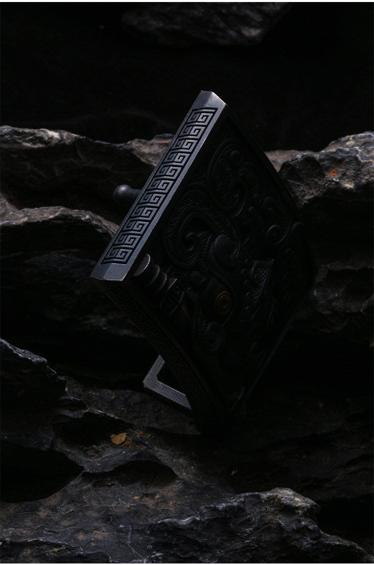 Guardian Beast Sword Silver Biker Belt — detail view 9