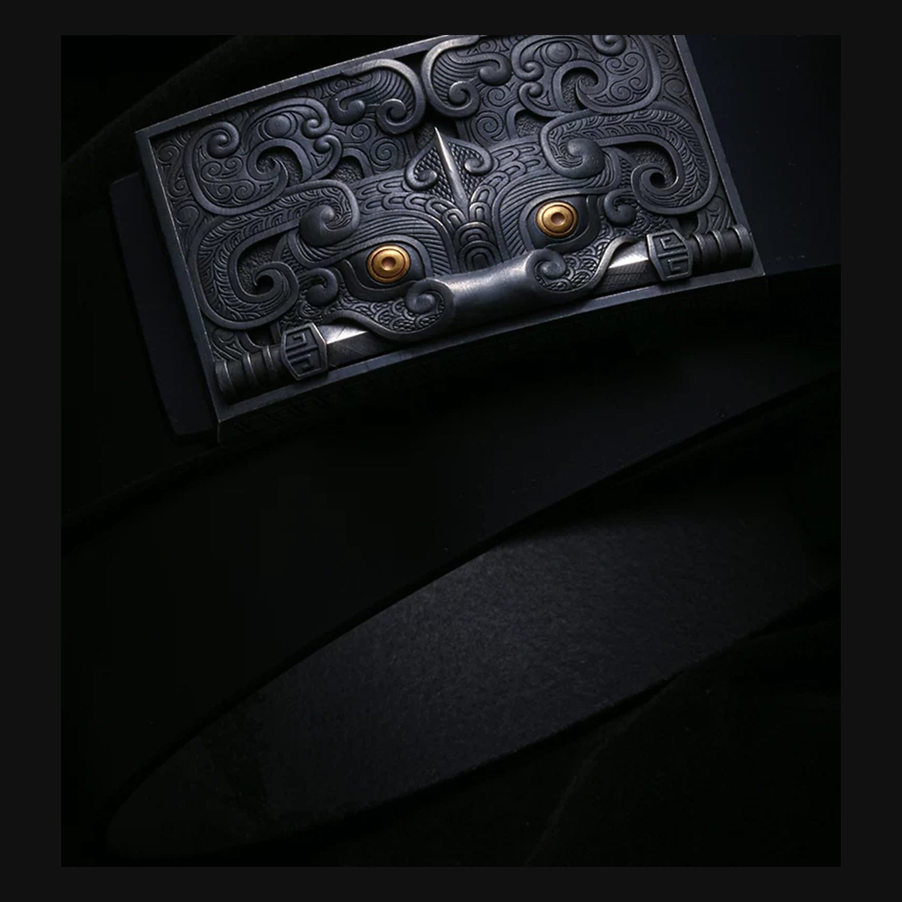 Guardian Beast Sword Silver Biker Belt product view