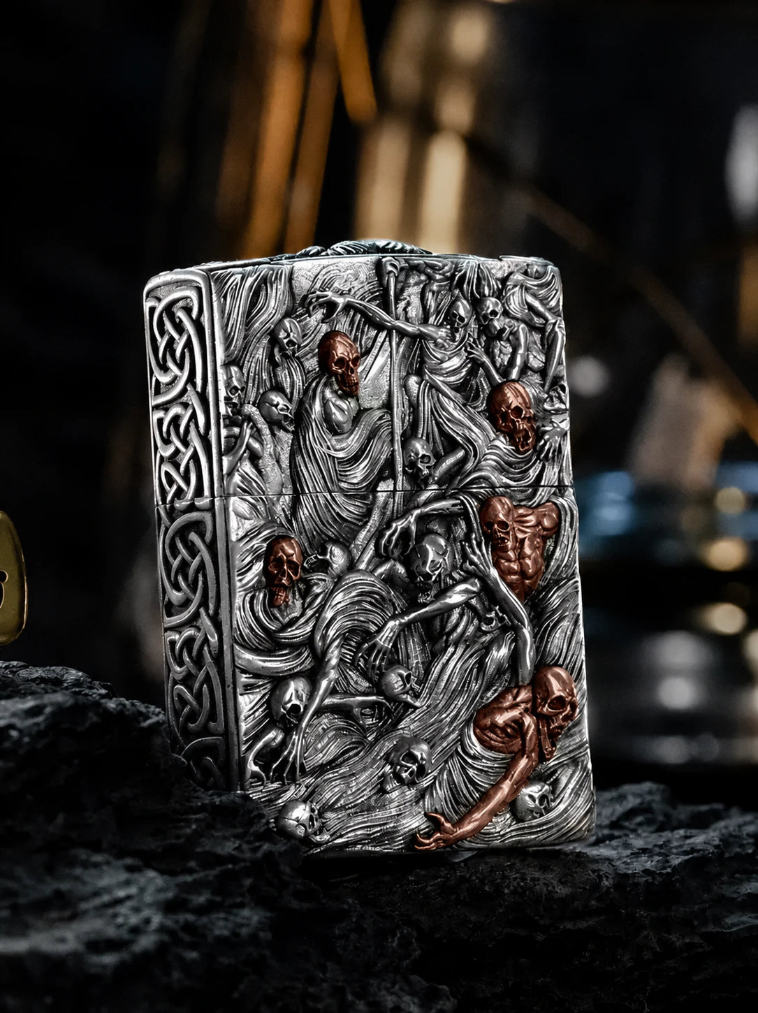 Hades 3D Relief Biker Lighter Case – cleaned relief design view 2