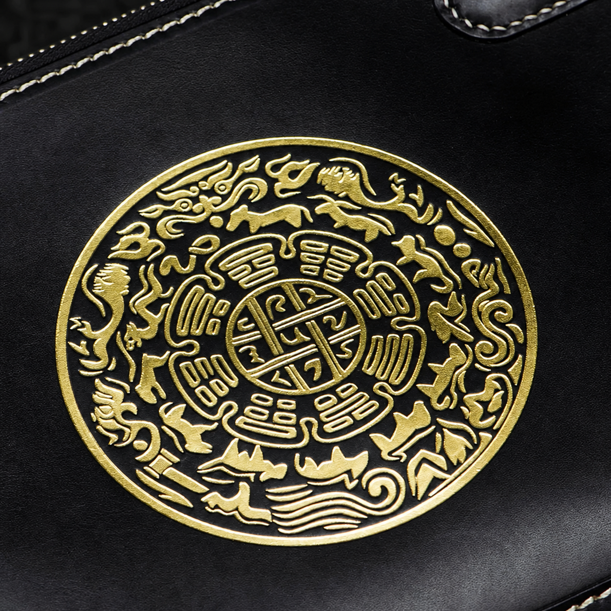 hand-carved tiger leather biker wallet hand carved skull leather clutch 2