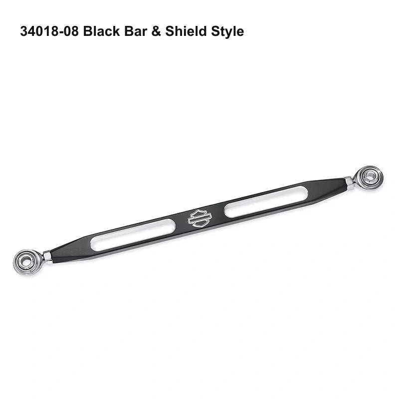 34018-08 black Bar and Shield style Harley shift linkage