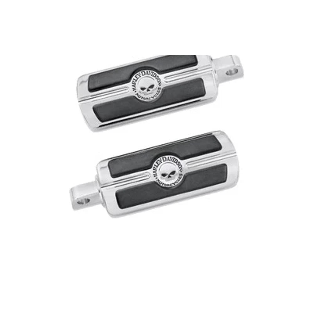 50370-04 chrome universal skull foot pegs for Harley motorcycles