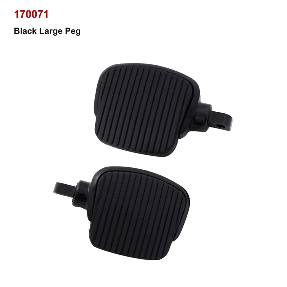 black large peg for compatible Harley-Davidson motorcycle highway cruise foot peg setup