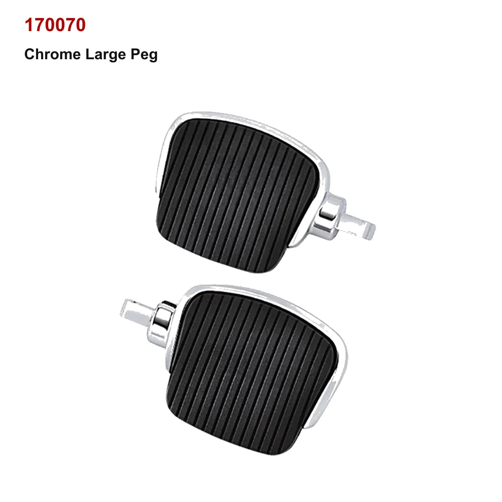 chrome large peg for compatible Harley-Davidson motorcycle highway cruise foot peg setup