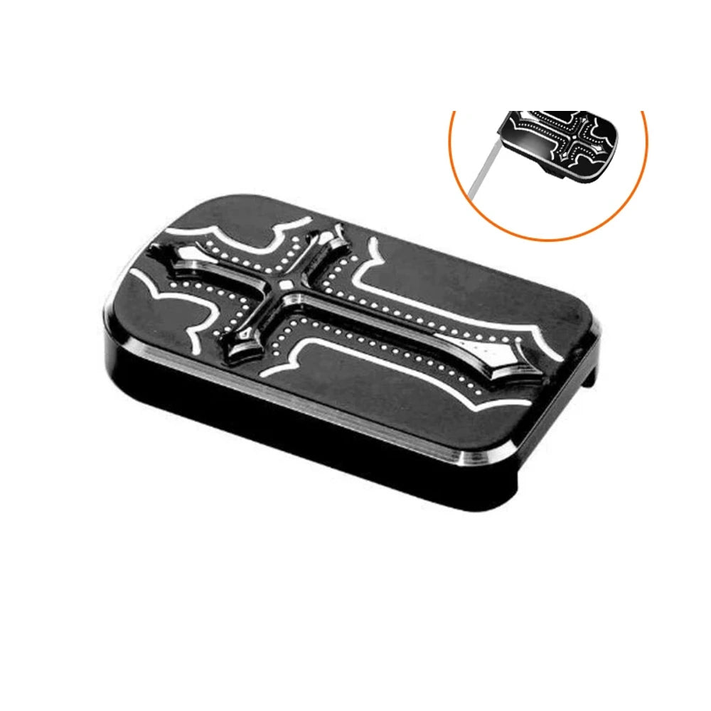 DRK-360-ALL-BLK cross brake pedal pad for Harley