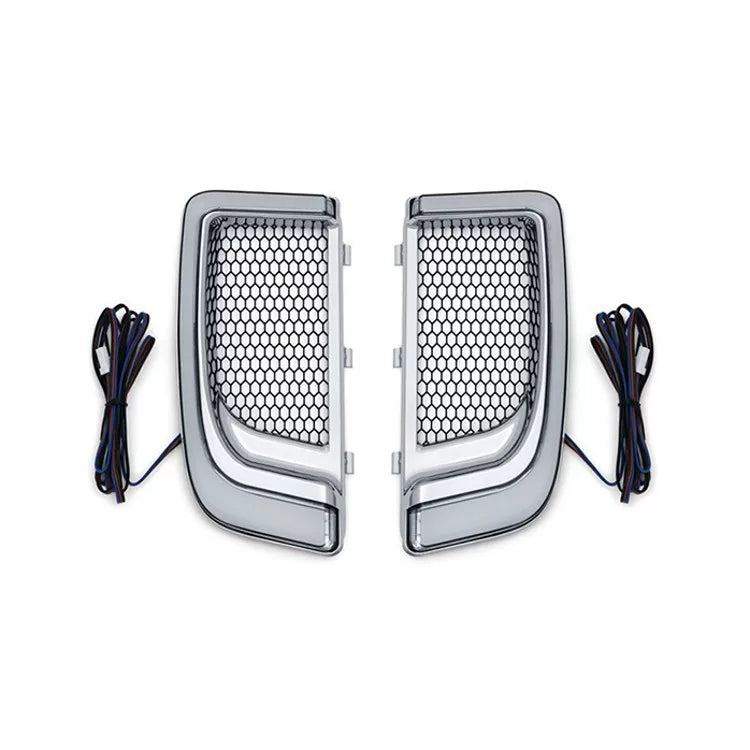 5064 black-finish engine guard LED light pair with wiring