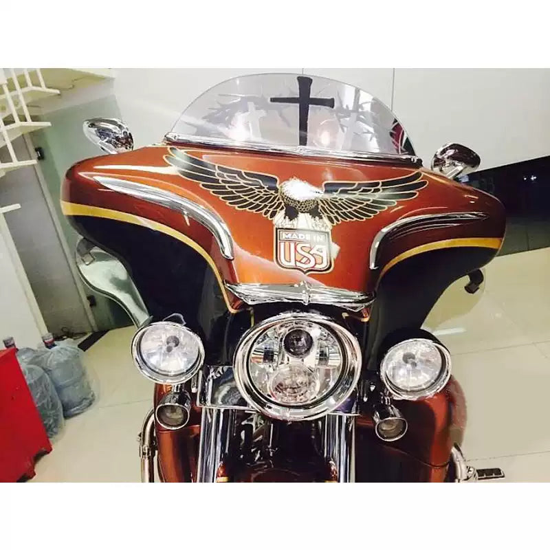 Harley-Davidson headlight and passing light visor fitment overview