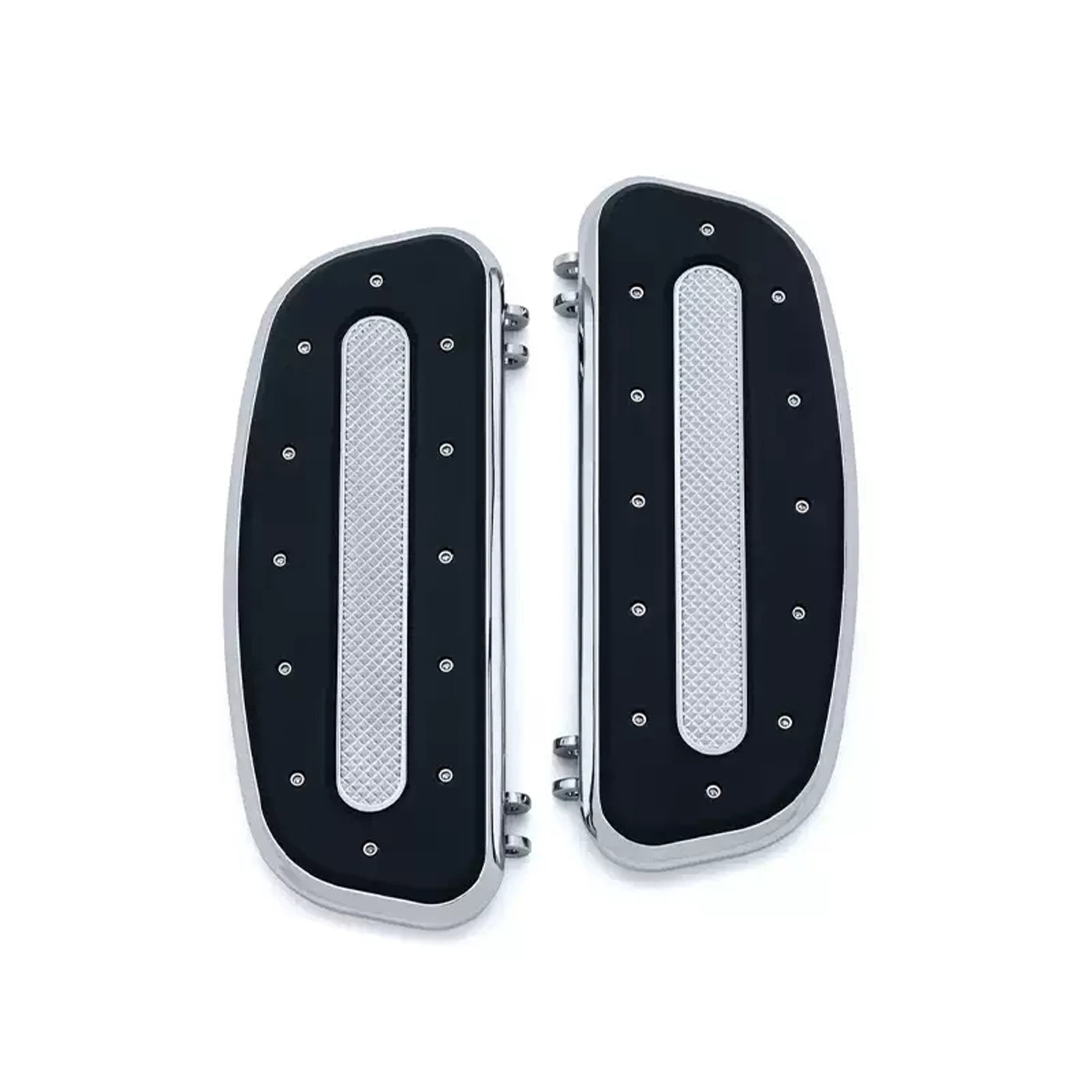 Chrome Heavy Industry style front footboards for Harley motorcycles
