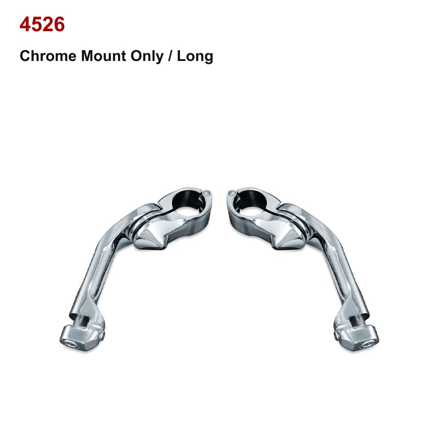 Chrome long mount only for compatible Harley motorcycle highway cruise foot peg
