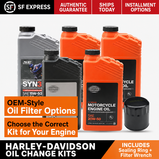 Harley-Davidson oil change kits, engine oils and filters
