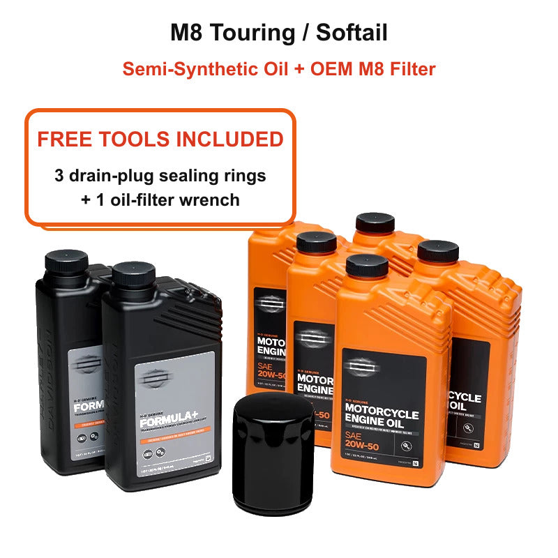 M8 Touring Softail semi-synthetic oil kit