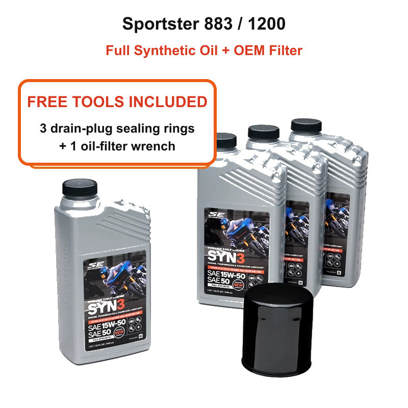 Sportster 883 1200 full synthetic oil kit