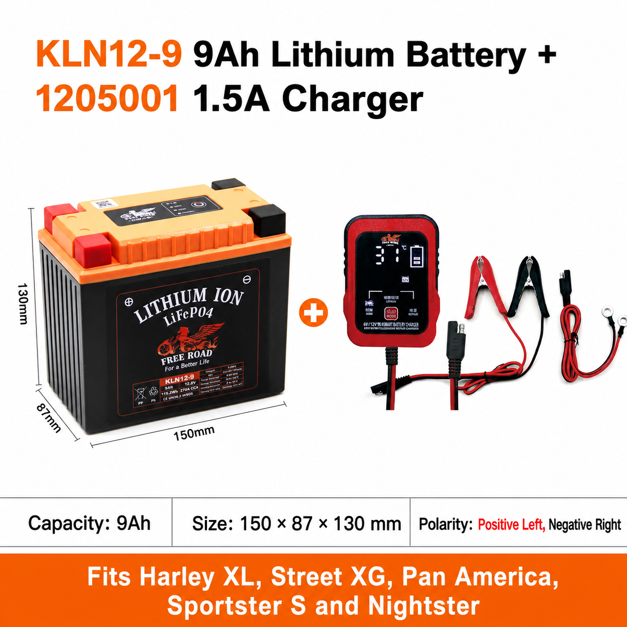 9Ah Lithium Battery with 1.5A Charger