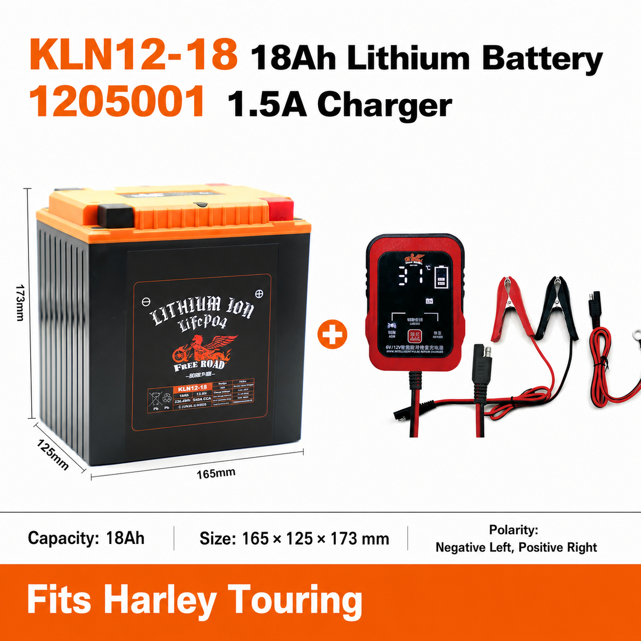 18Ah Lithium Battery with 1.5A Charger