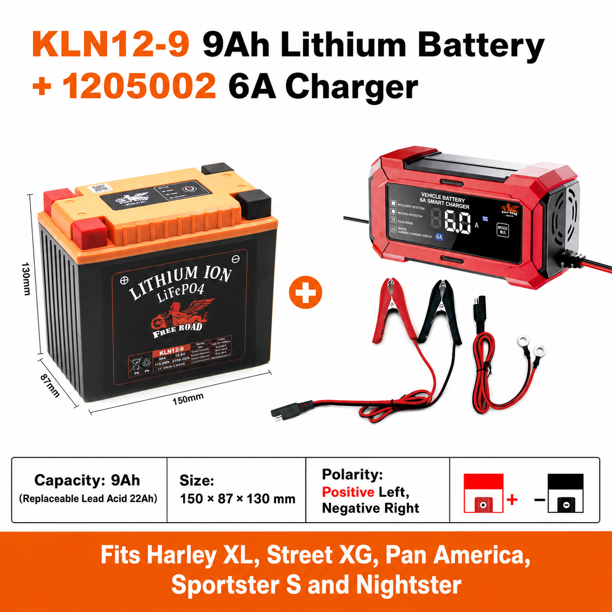 9Ah Lithium Battery with 6A Charger