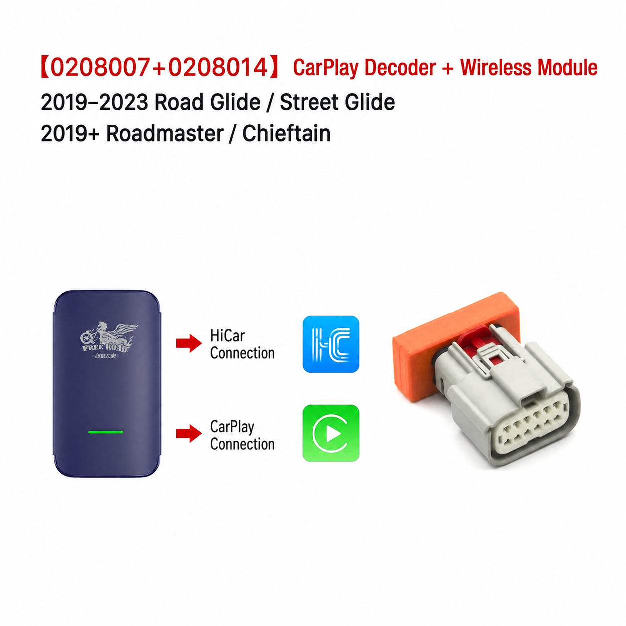 CarPlay Decoder and Wireless Module for Harley-Davidson Touring Trike