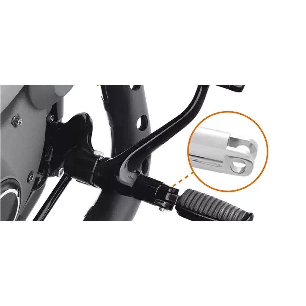 Harley Sportster forward foot peg mounting bracket close-up