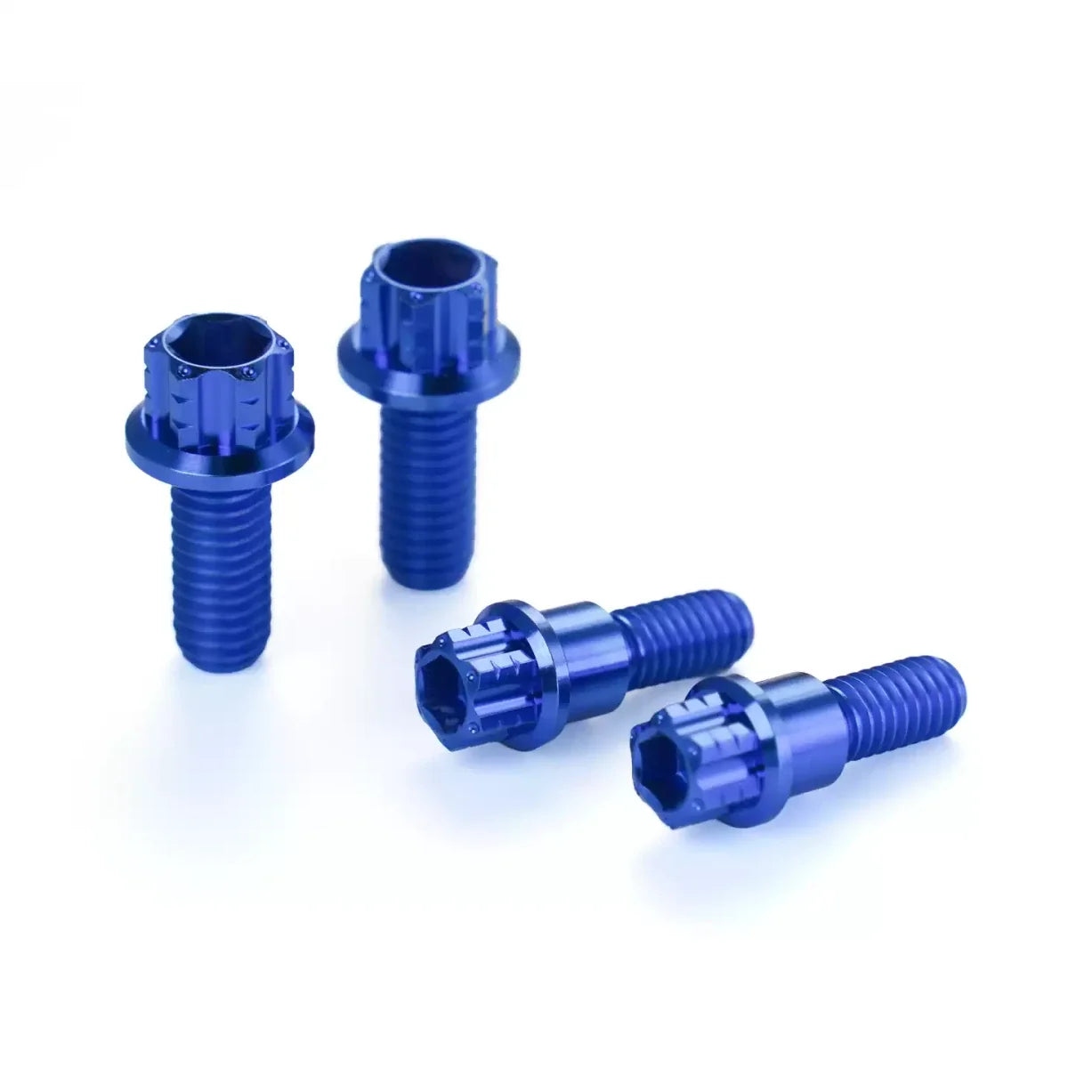 Blue titanium front shift lever and rear foot peg bolt set for Harley motorcycles